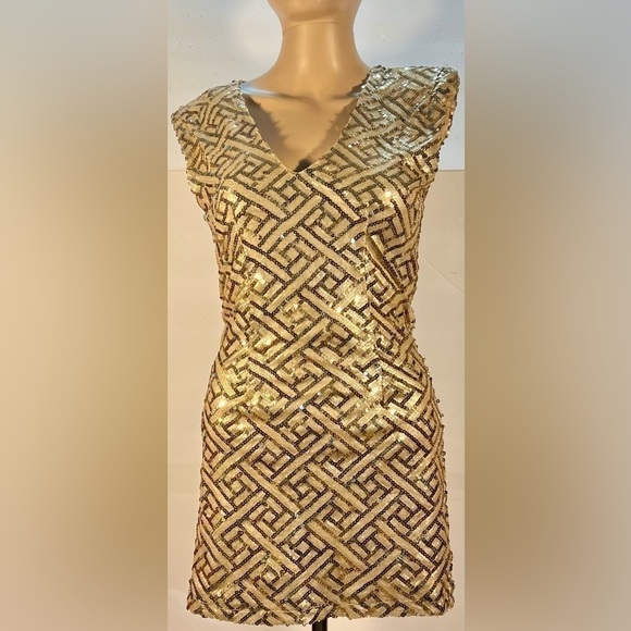 GRACE EXCLUSIVE SEQUIN MINI DRESS SIZE S - Picture 2 of 6